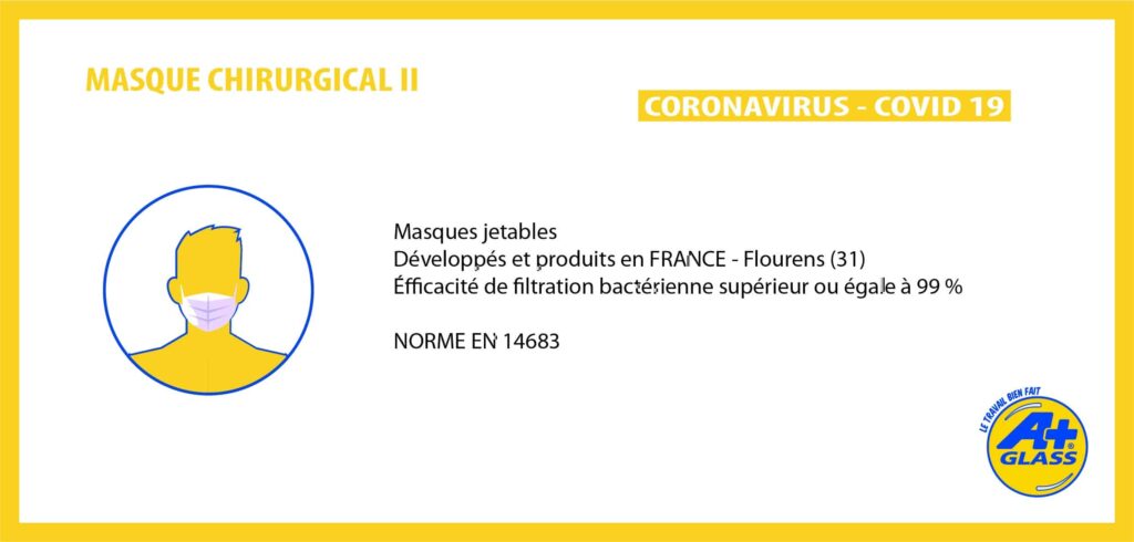 A+GLASS achète des masques chirurgicaux français à destination de son réseau